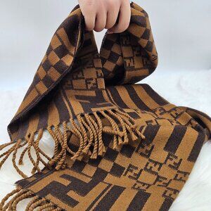 FENDI FF Jacquard Wool Scarf/Neckwear